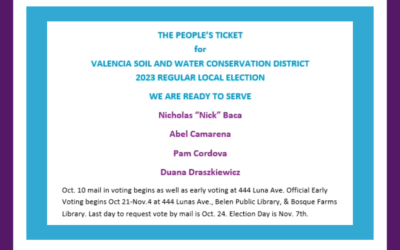 Soil & Water: The People’s Ticket!