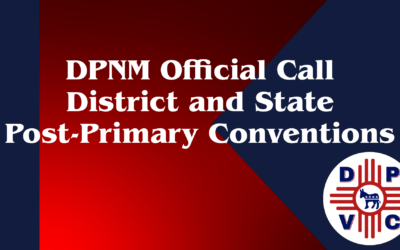 DPNM Official Call District-Level and Statewide Post-Primary Conventions