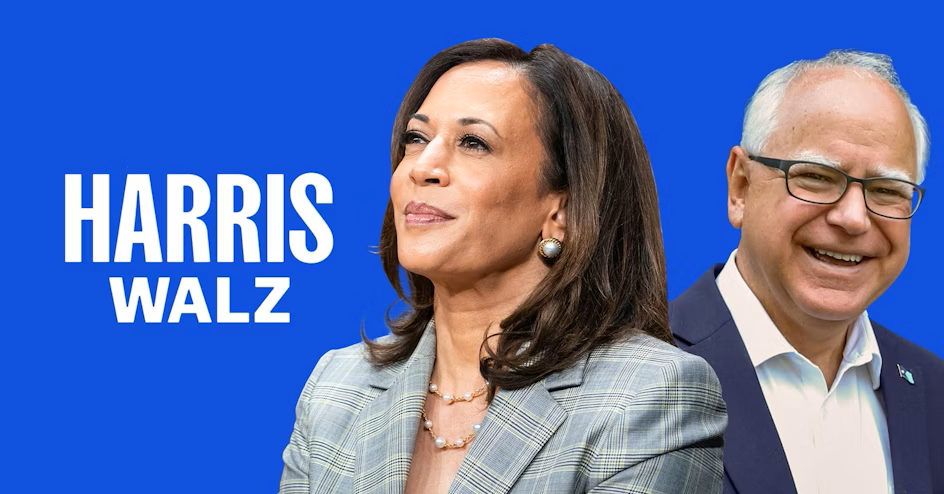 Kamala Harris and Tim Walz